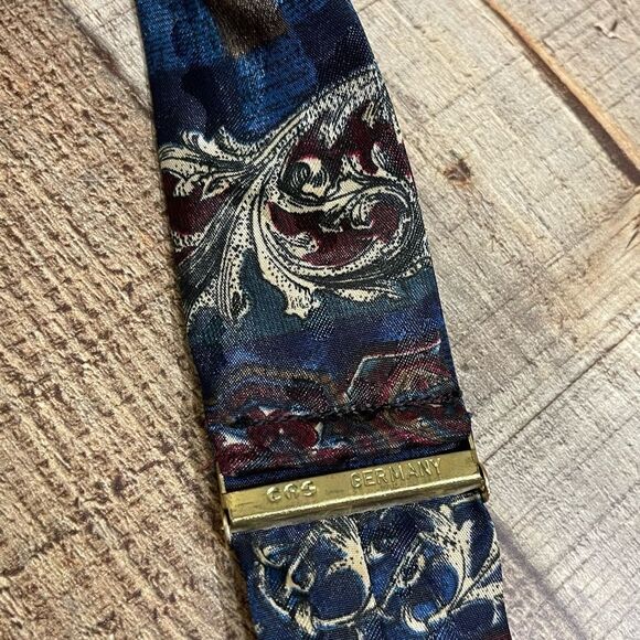 CAS Germany Paisley Suspenders Y Back Adjustable Clip On Clasp - Picture 3 of 3